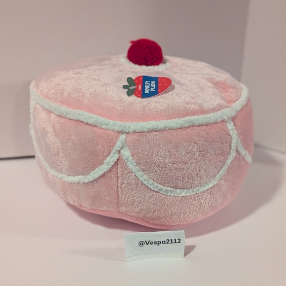 Target Other - Target Bullseye Playground Valentines Pillow Cake Pink Frosted W/ Cherry On Top